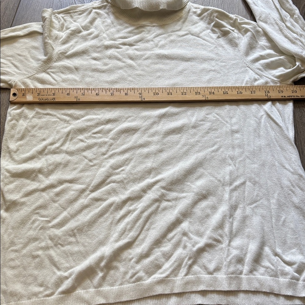 Chico's Off-White Ribbed Turtleneck - Picture 6 of 7